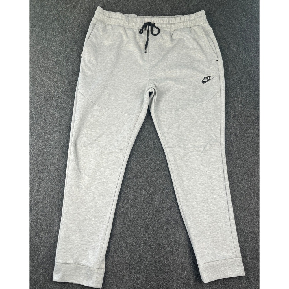 Nike Mens Tech Fleece Joggers Heather Grey Tapered Sweatpants 4XL